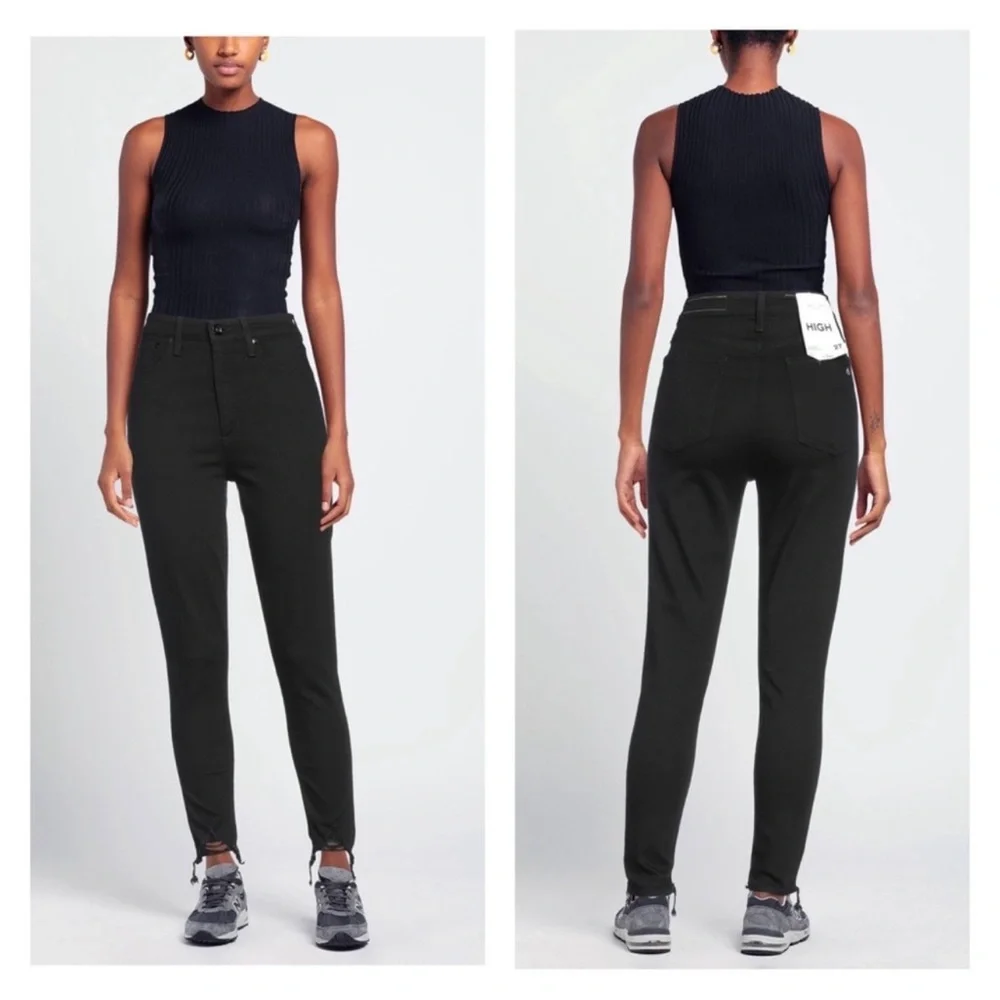 New! RAG & BONE Nina High Rise Distressed Hem Skinny Jeans
